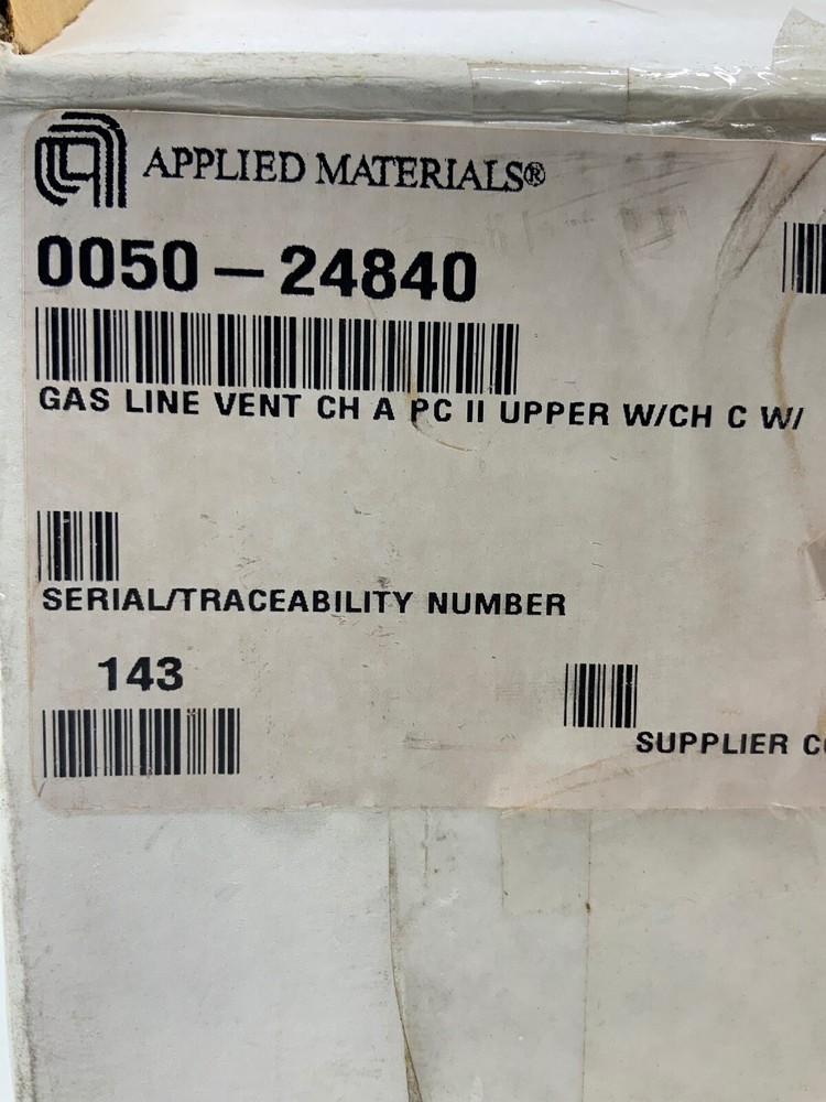 Applied Materials 0050-24840 Gas Line, Vent, CH A, PC 2 Upper