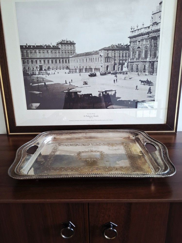 Large Antique Asprey & Co Silver Plated Tray.