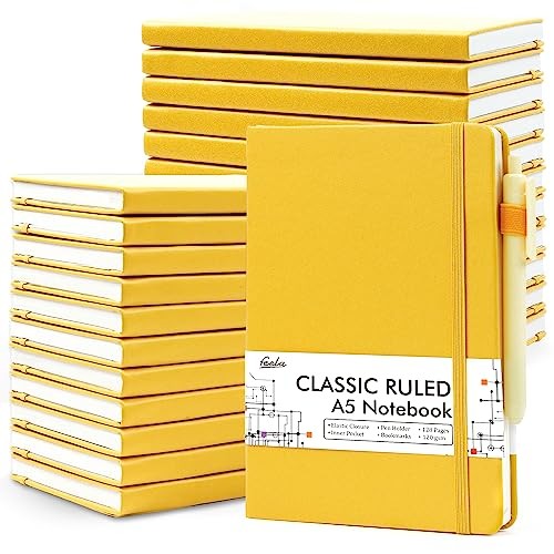24 Pack Journal Notebook for Work, Business Notebook Bulk 24 Pack yellow