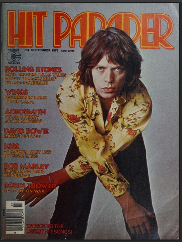 HIT PARADER MAGAZINE 530 Classic Issue Collection PDF Format On USB ThumbDrive
