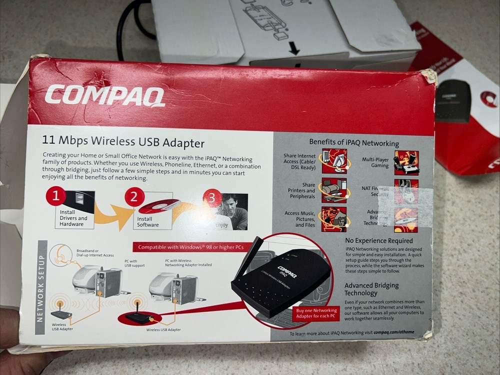 Compaq iPAC Networking 11 Mbps Wireless USB Adapter UNTESTED