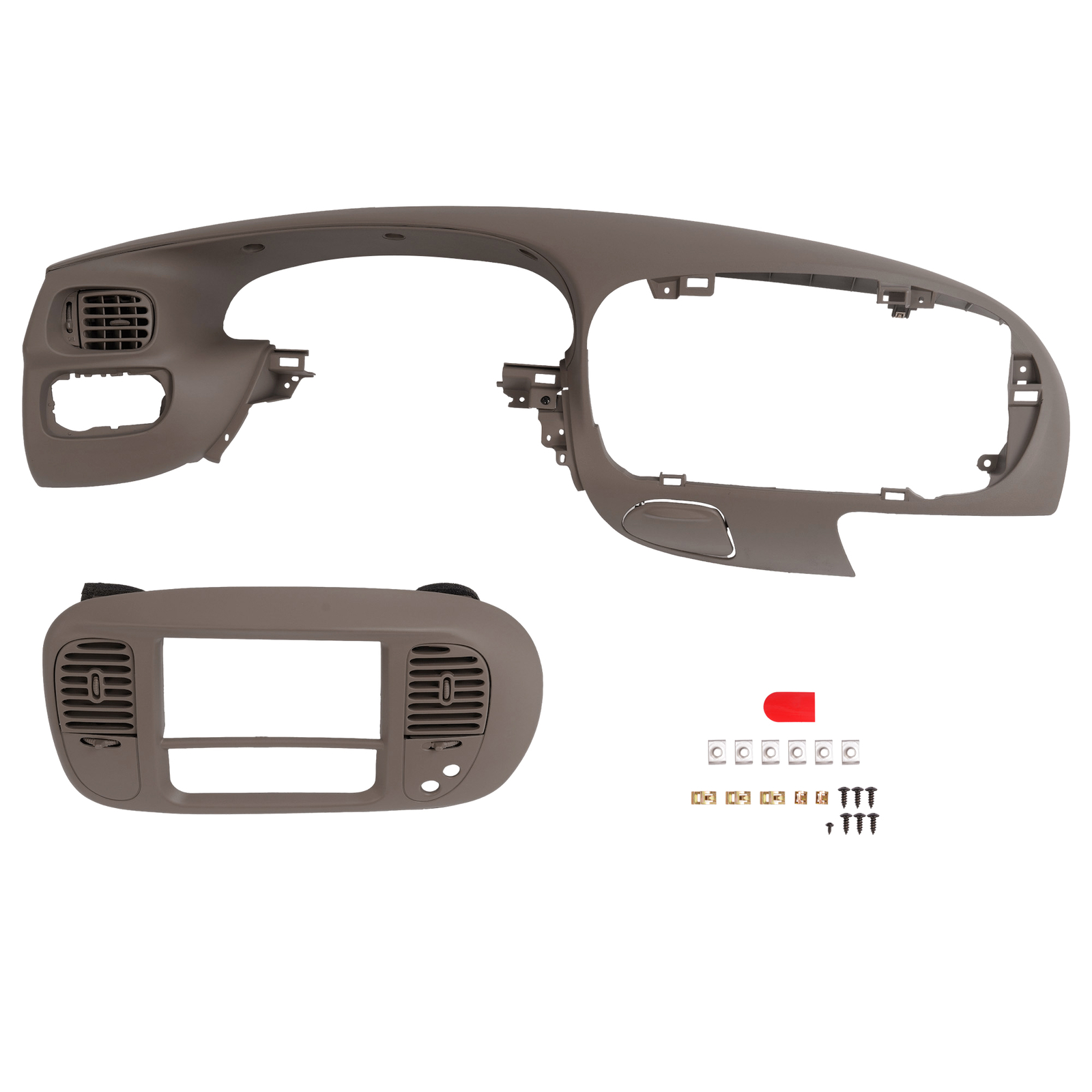 For Ford F150 Expedition 1997-2003 Brown Dash Pad Bezel +Center Dash Radio Bezel