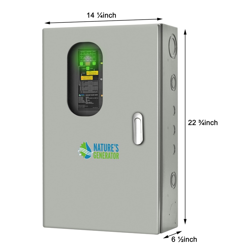 Nature's Generator Pre-Wired 120V/240V 30A 8 Circuits Automatic Transfer Switch