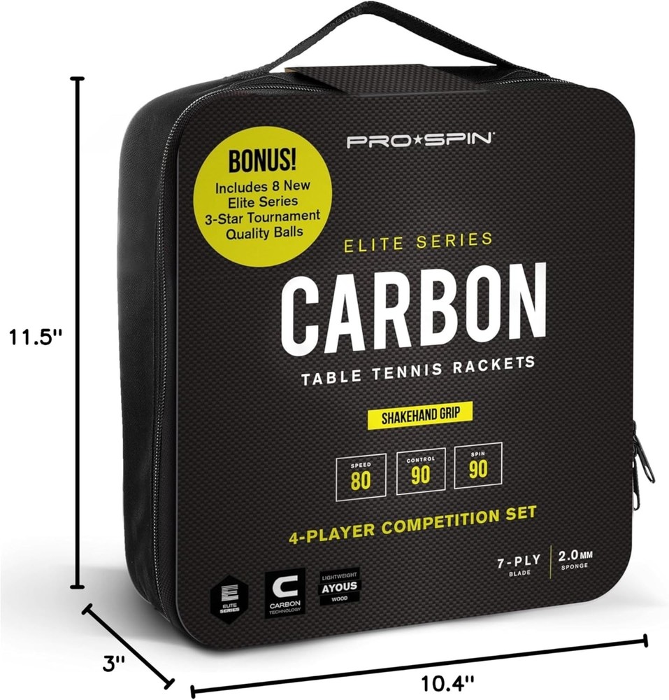 Professional Table Tennis Rackets Set with Case