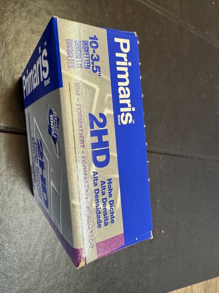 Primaris 2HD 3.5" Floppy Disk Box – 10-Pack – New Sealed