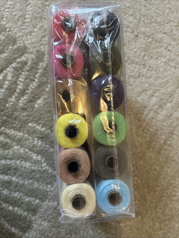 SHRJ 24Pcs Sewing Thread Spools Set 1000 Yards Per Spool Mixed Cotton Threads...