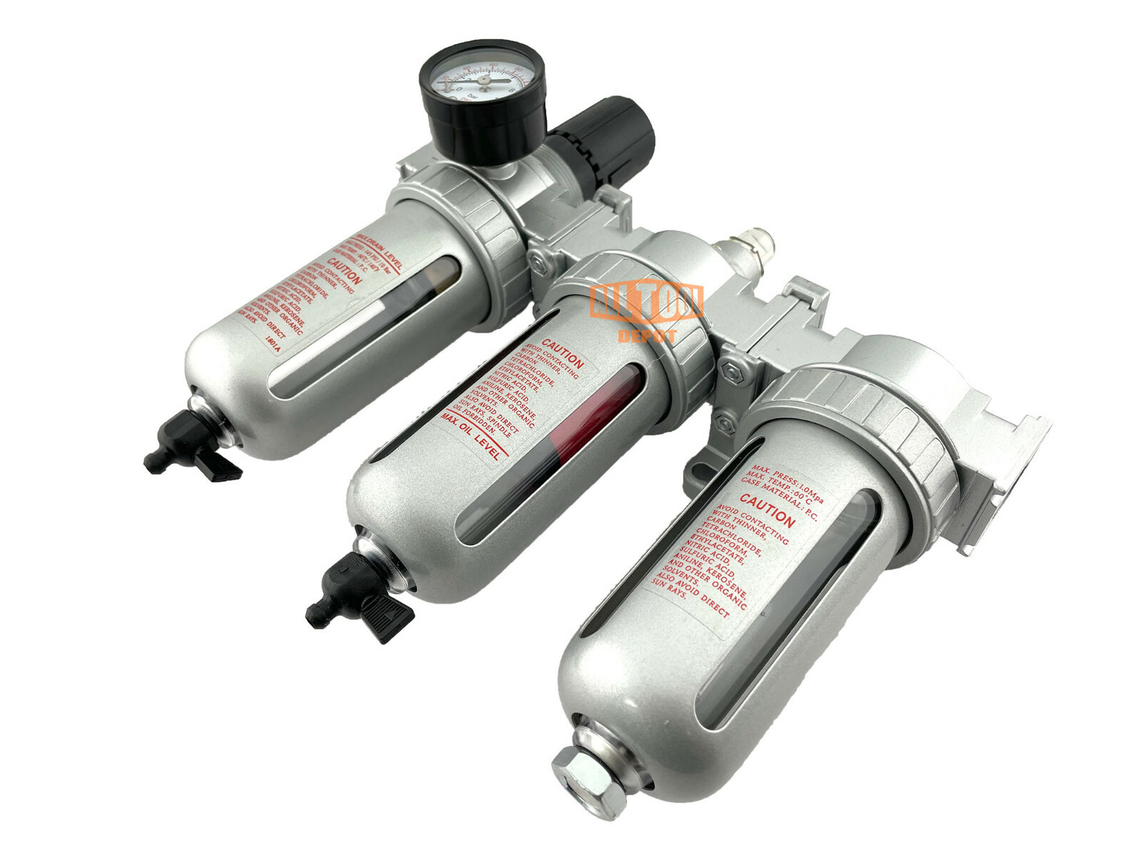 NEW 3/8" Compressed Air Filter Regulator / Desiccant Dryer / Coalescing Filter