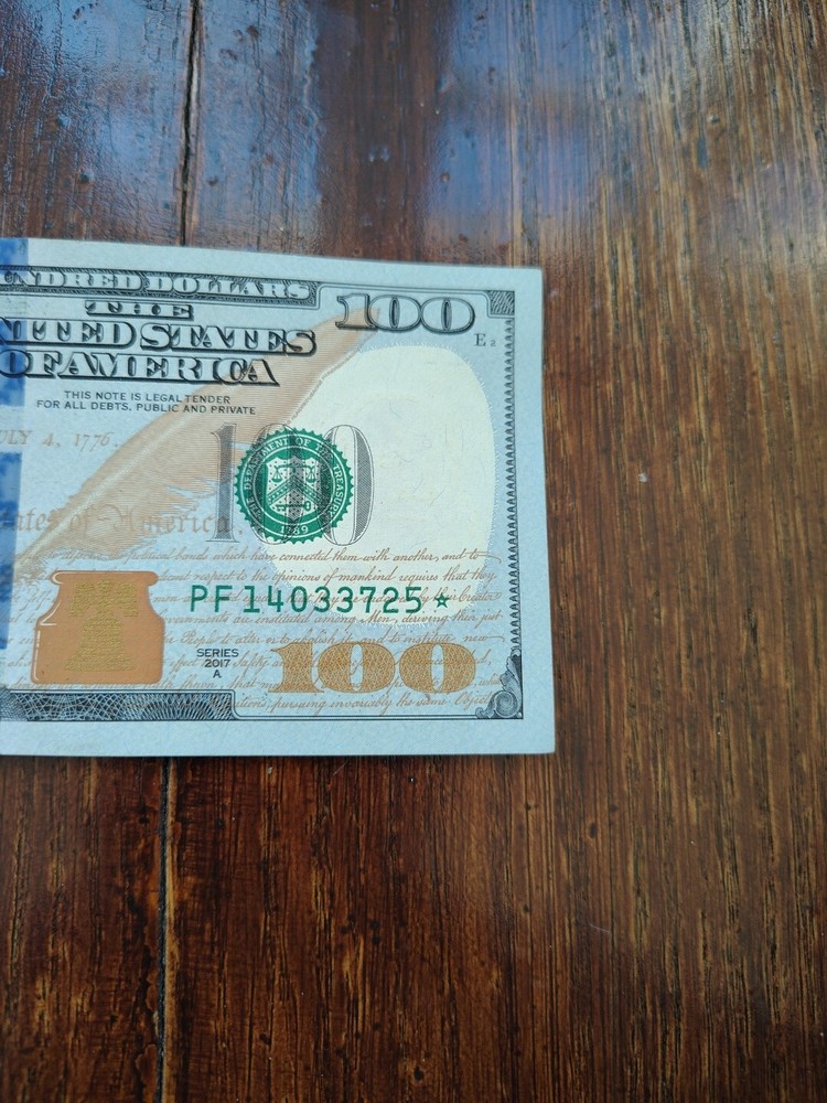 100 dollar bill star note 2017a