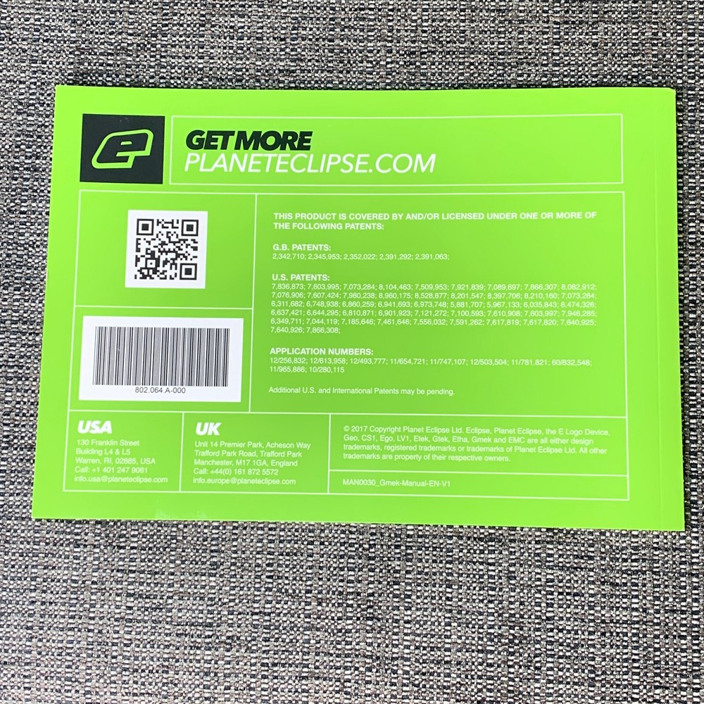 Planet Eclipse Gmek Trigger Frame Manual - paintball