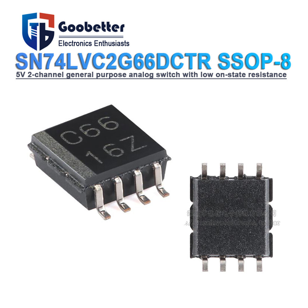 SN74LVC2G66DCTR 5V 2-Channel Analog Switch with Low On-State Resistance