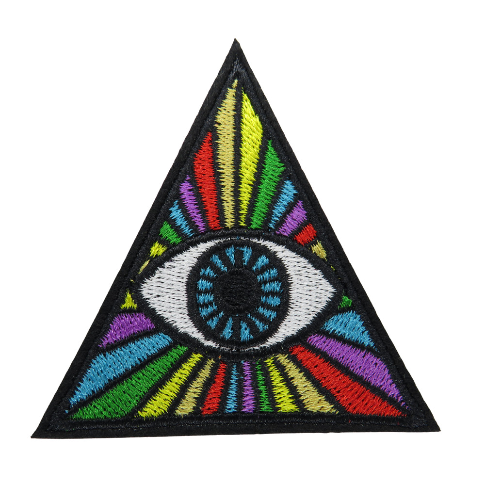 Trippy eye patch patch iron on patch biker punk patch iron on