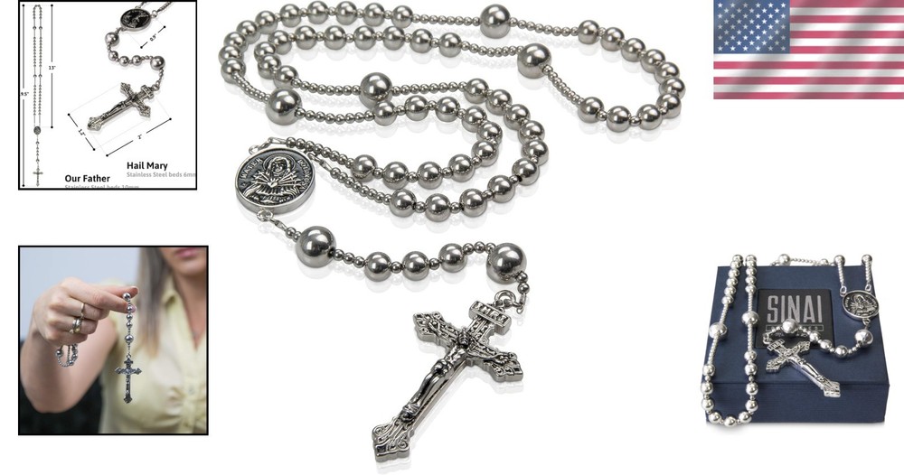 Stainless Steel Catholic Rosary Beads/