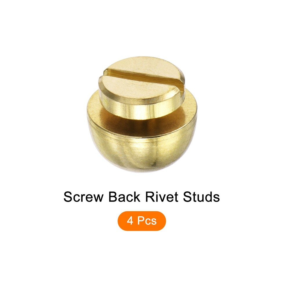 Screw Back Stud Spike (10x6mm) 4pcs, Round Head Stud Rivets
