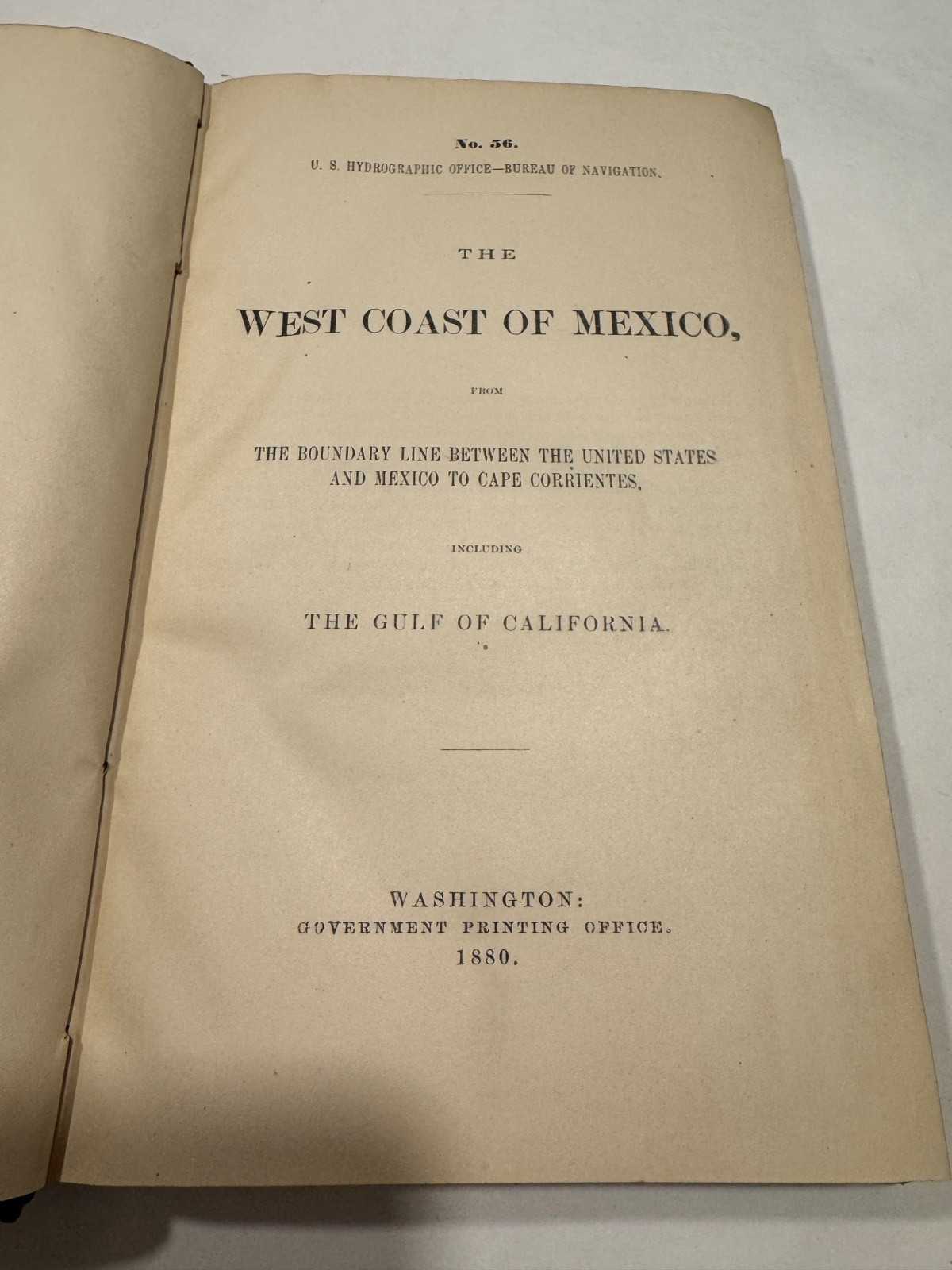 GEORGE DEWEY'S BOOK! 1880 Autographed West Coast of Mexico US Hydrographic Book
