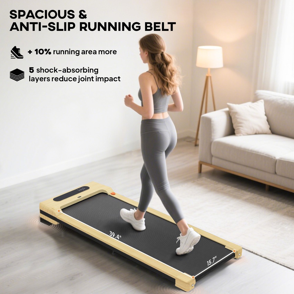 Walking Pad Under Desk Treadmill with Remote Control, Wheels