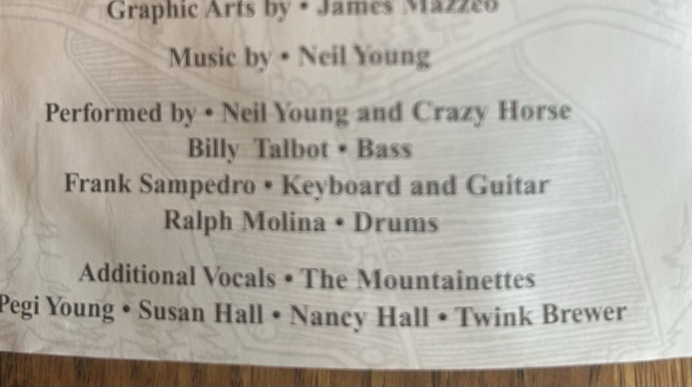 Neil Young Greendale Show Bill - 2003 Tour