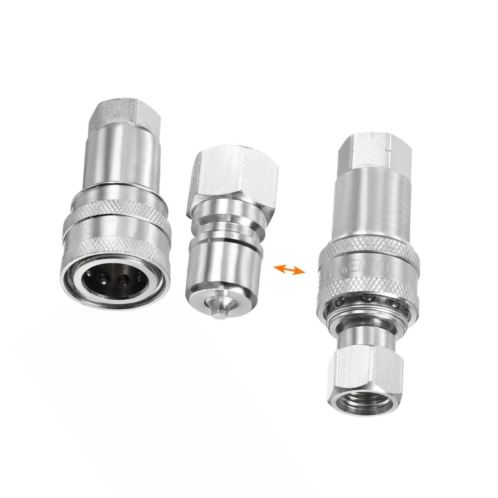 Hydraulic Quick Connect Coupler M14x1.5mm Female Thread Pipe Fitting Steel