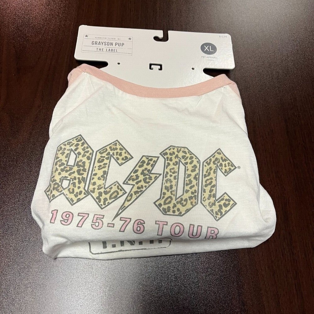 Grayson Pup Dog Shirt ACDC XL Multicolor