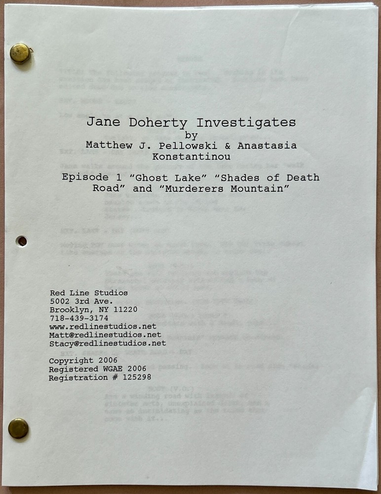 2006 Jane Doherty Investigates Information Booklet & Episode 1 Script
