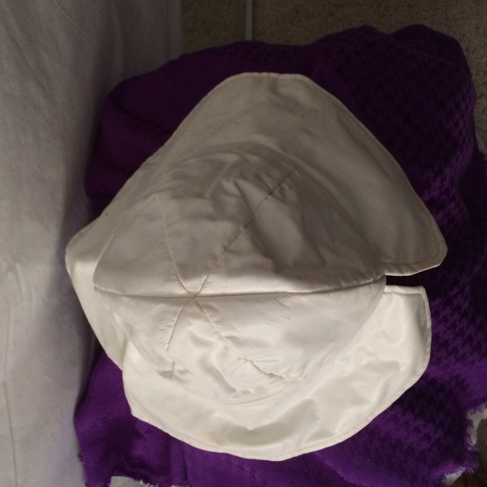 Vintage 1960s White Rain Hat Morton Salt Girl style