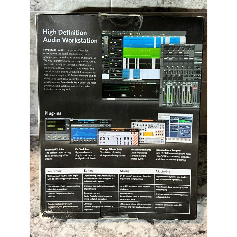Magix Samplitude Pro X Audio Workstation Recording Editing Mixing Mastering