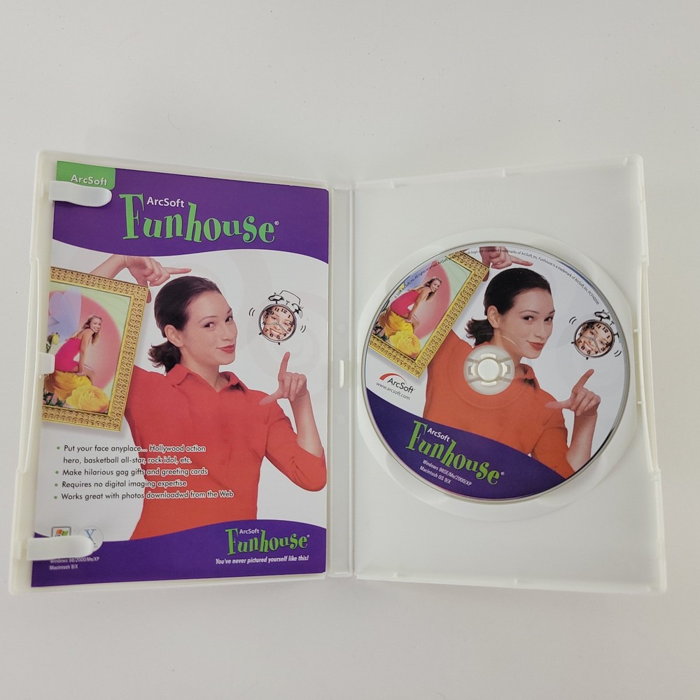 ArcSoft Funhouse PC CD print faces on objects pictures, create own greeting card