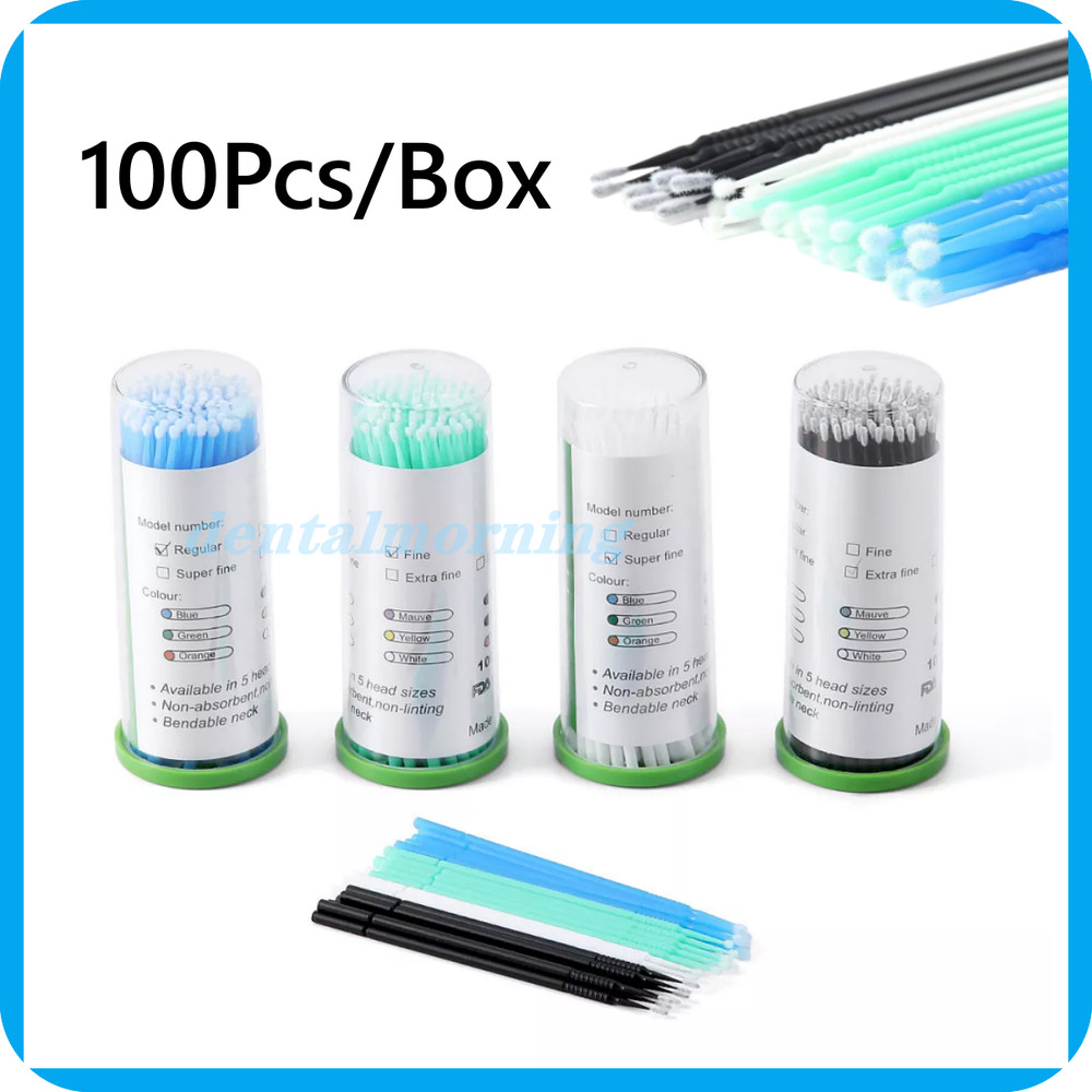 Multi Styles Disposable Dental Pollo Microbrush Applicators Brushes Bendable