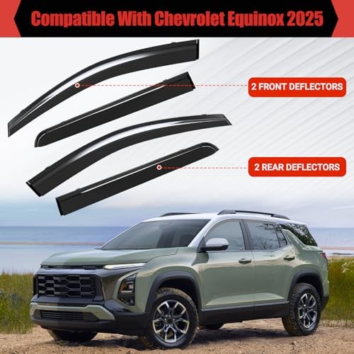 Window Visors Rain Guards Compatible with 2025 2026 Chevrolet/Chevy Equinox