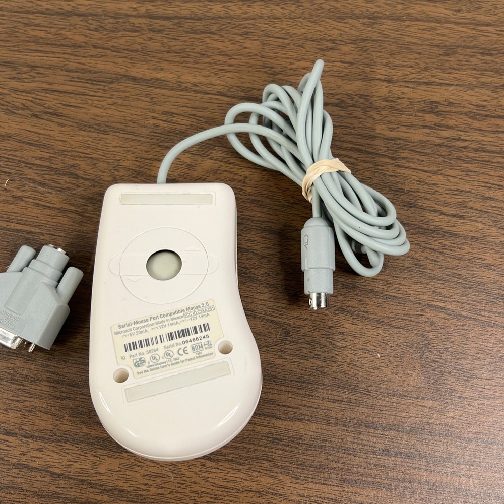 Microsoft Parallel Mouse Port Compatible roller ball 2.0 58264 C3KAZB1