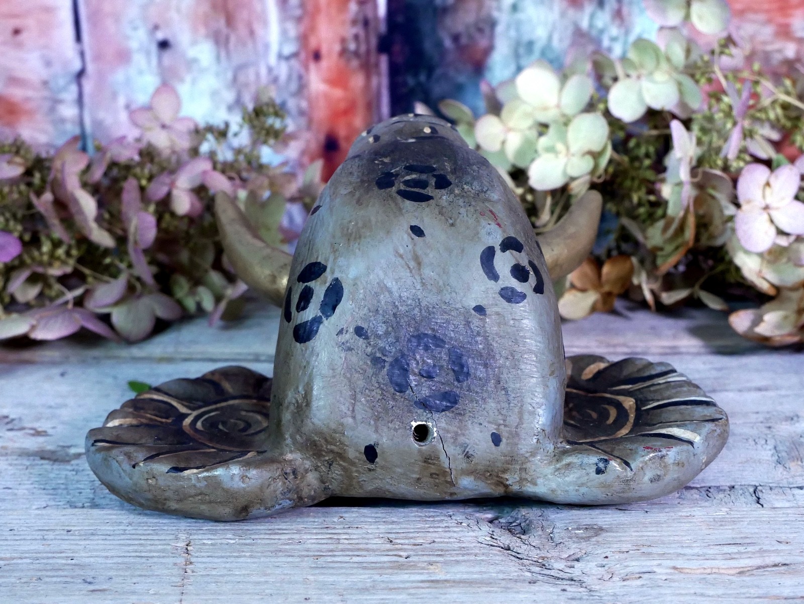 Elephant Mask Wood Handmade Nahua Guerrero Mexican Folk Art