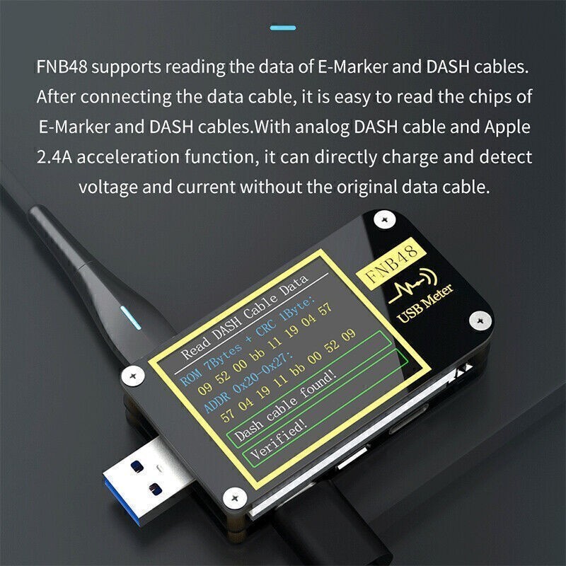 FNB48 PD Trigger Voltmeter Current and Voltage USB Tester QC4 + PD3.0 2.0 PPS