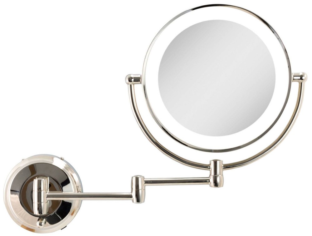 Next Generation® Polished Nickel LED Wall Makeup Mirror