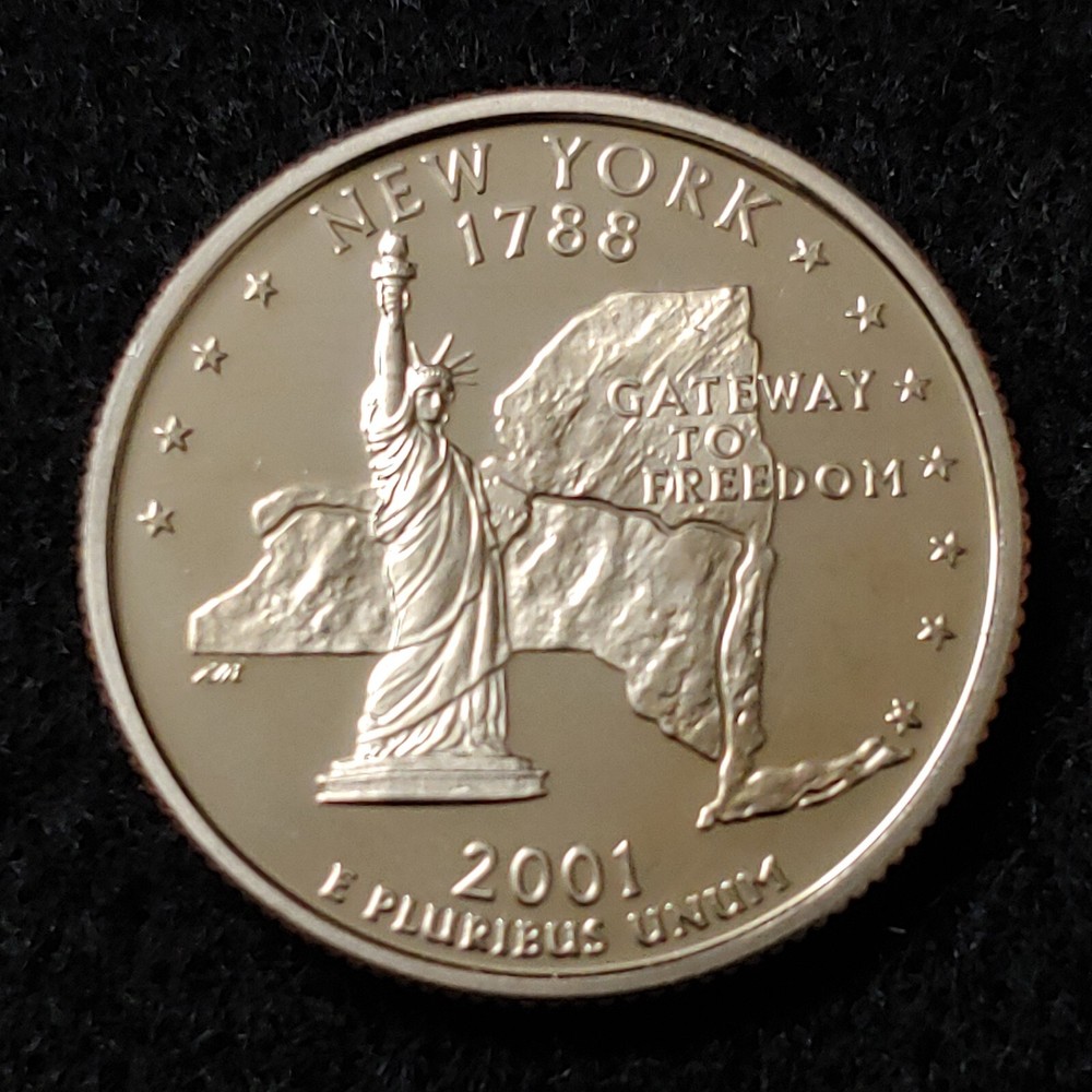 2001-S New York State Clad S Proof Quarter uncirculated