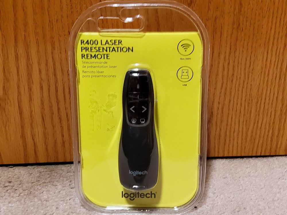 Logitech R400 Presenter Remote Control & Laser Pointer New Sealed 910-001354