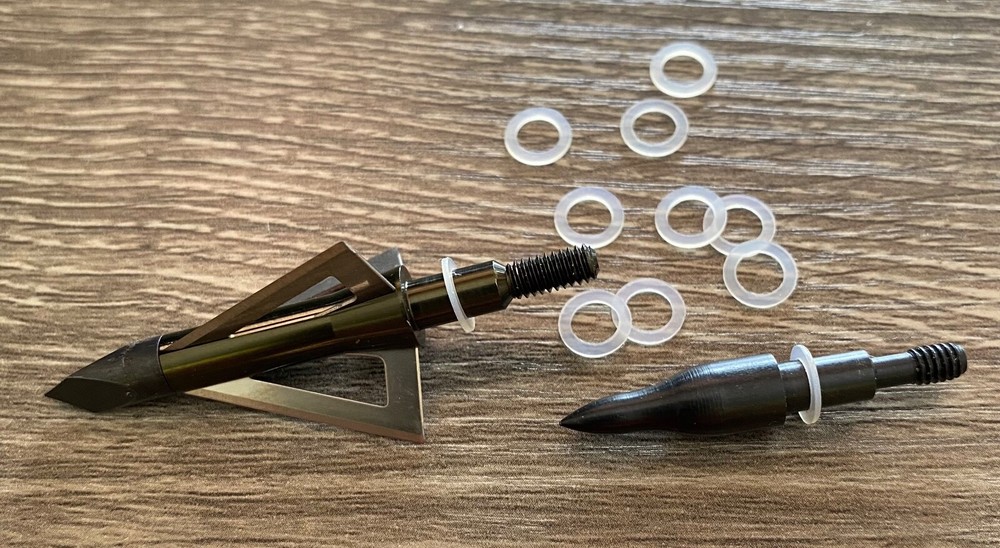 12 NYLON Arrow WASHERS KEEPS FIELD POINTS & BROADHEADS HELPS ALIGNMENT Archery