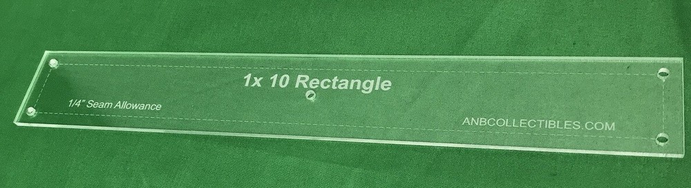 Acrylic 1" x 10" Rectangle Quilting Template