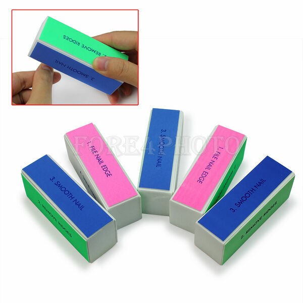 New Practical Nail Buffer Polishing Manicur Block File Block Tools Grinding 5PCs