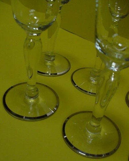 Silver Platinum Cordial Glass set