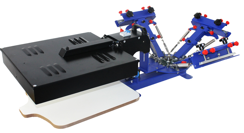 Screen Printing Machine 3 Color Silk Screen Press Printer Rotary Flash Dryer