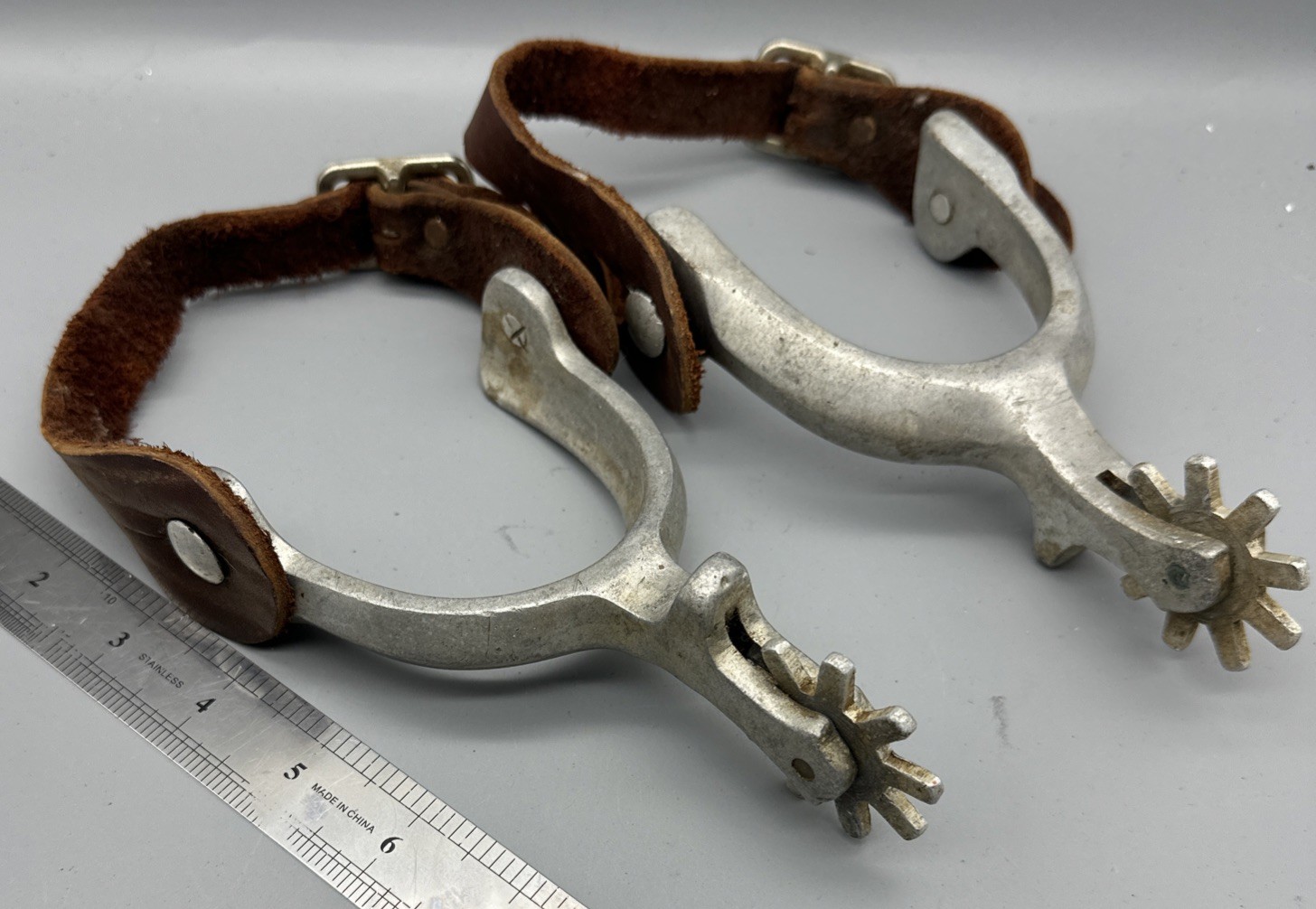 Aluminum Western Spurs And Straps