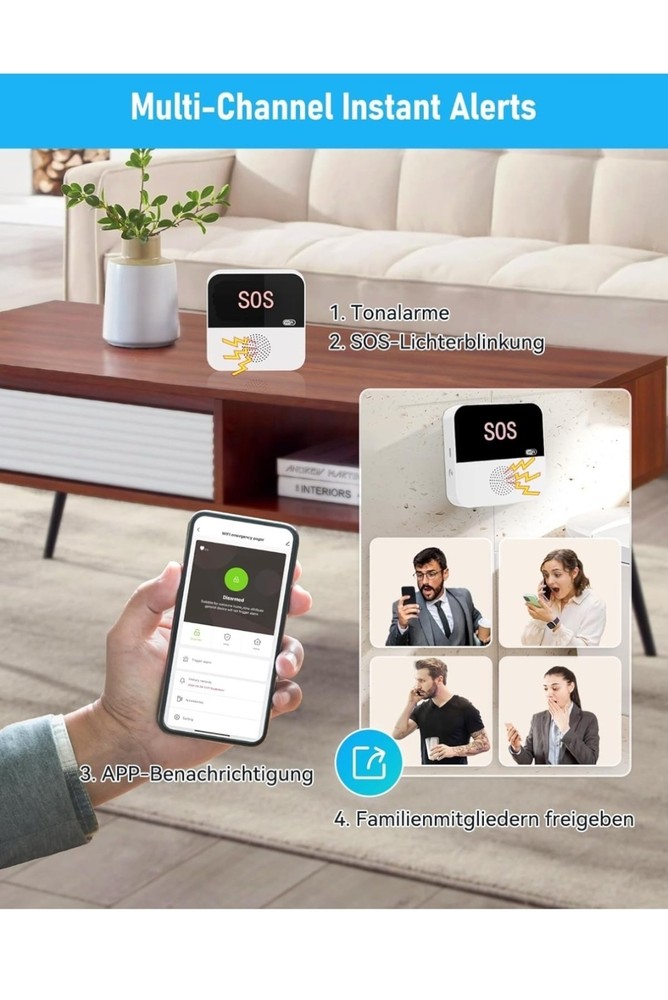 Multifunctional Smart Pager SOS Alert System