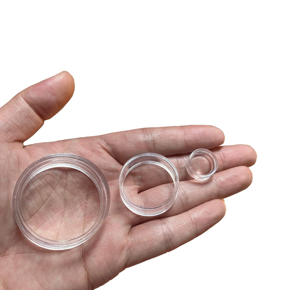 TERDEWE 48pcs Clear Sphere Stand, Ball Stand Holder Rings - 3 sizes / 48 PCS