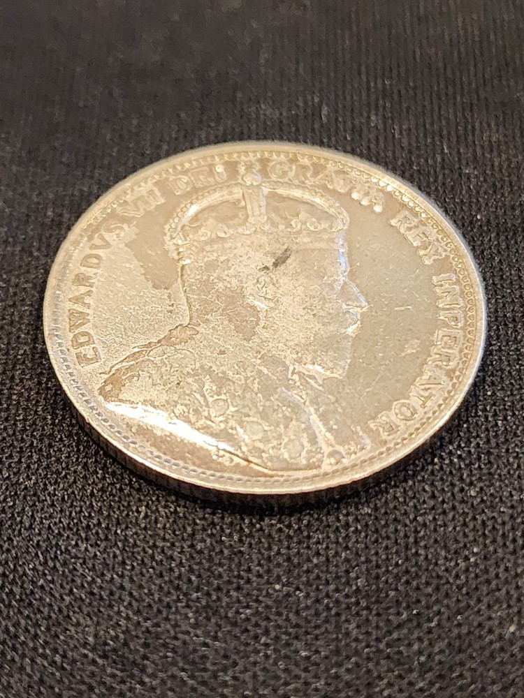 1910 Canada 25 Cents Silver Coin