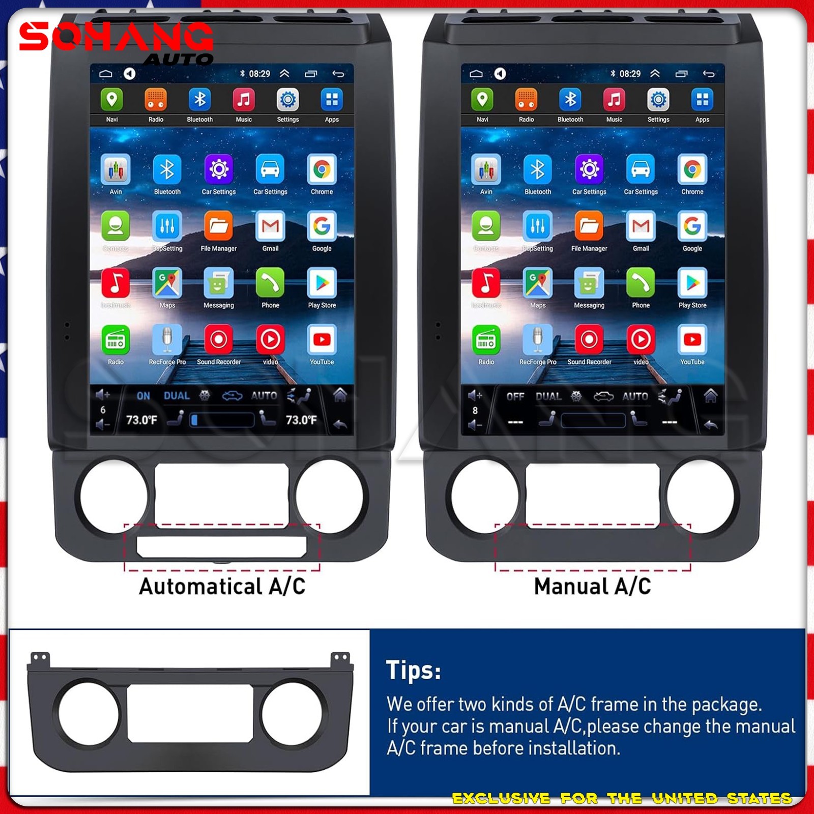 SoHang | 12.1" for Ford F150 F250 F350 Car Radio 2015-2021 Tesla Style Carplay