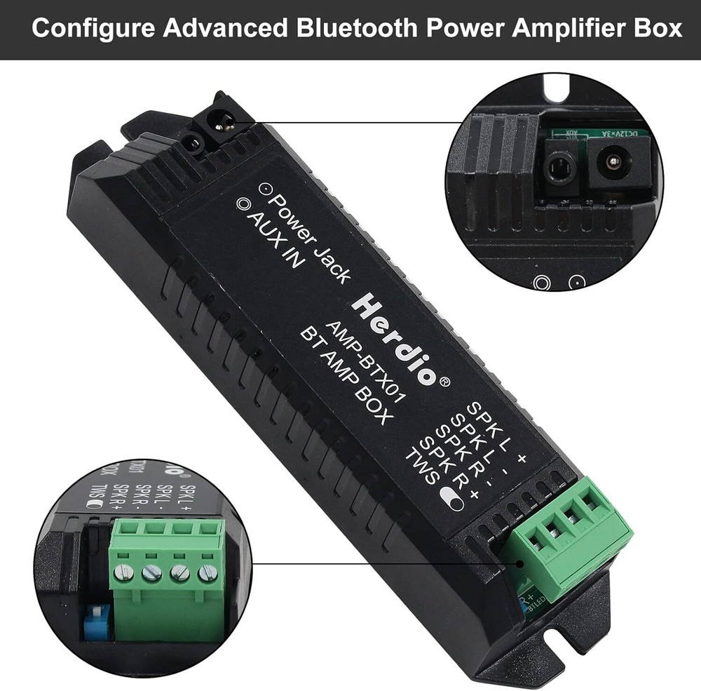 Herdio 6.5" 2-Way Bluetooth Flush Mount Wall/Ceiling Speakers (TOTAL 320W)