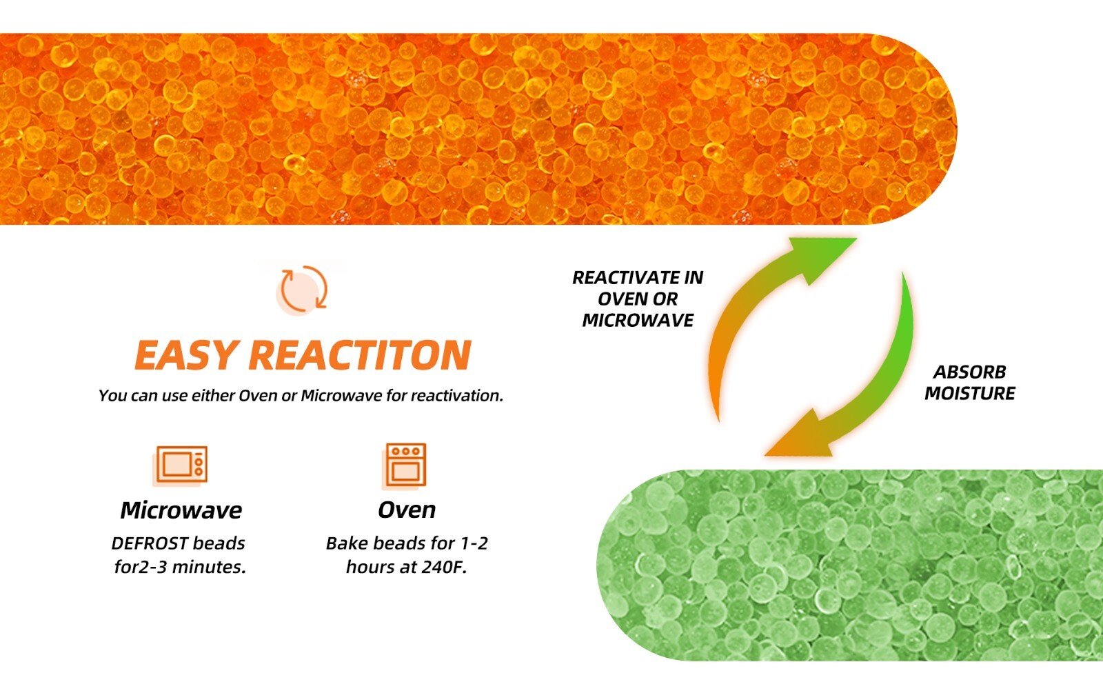 [500g 10p]Adsorbco Rechargeable Desiccant Packs, Indicating Silica Gel Packets
