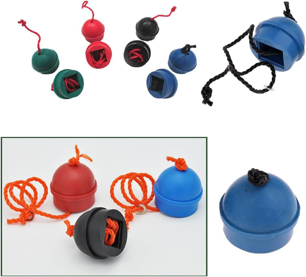 4 Pack Pool Chalk Cubes Holder with Cord String Anti-Lost Snooker Practical Tool