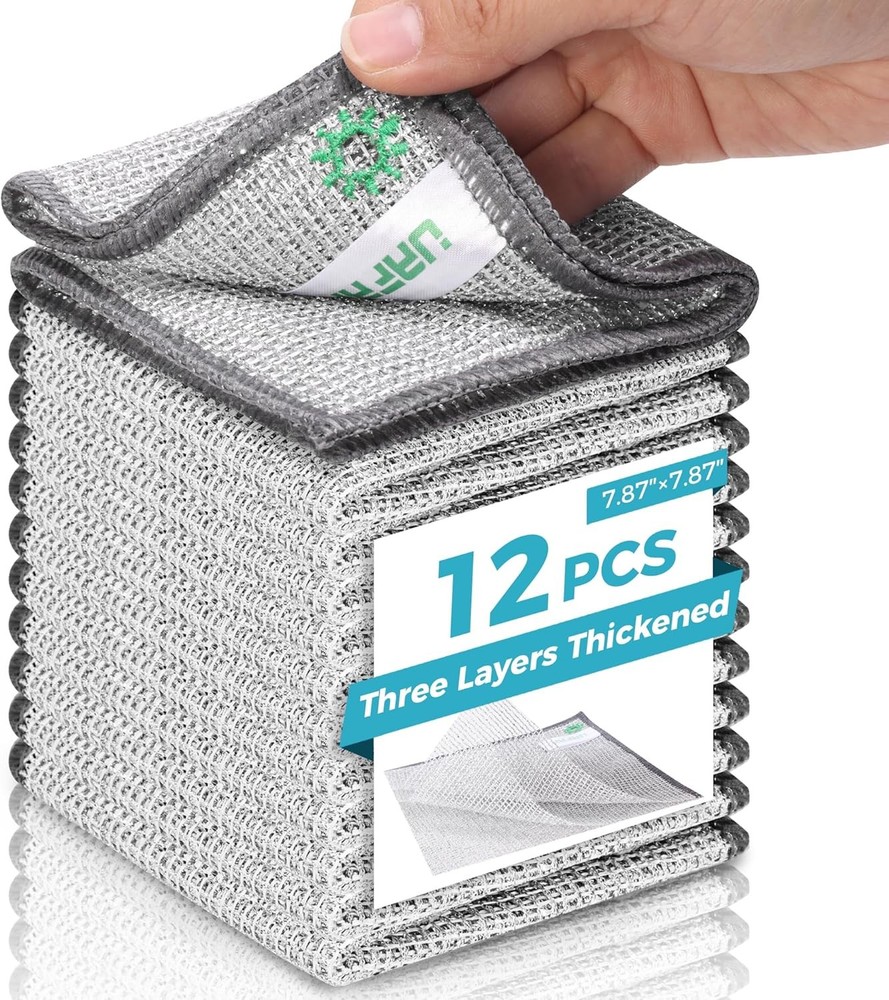Scratch Free Wire Dish Cloths 12 Pack New