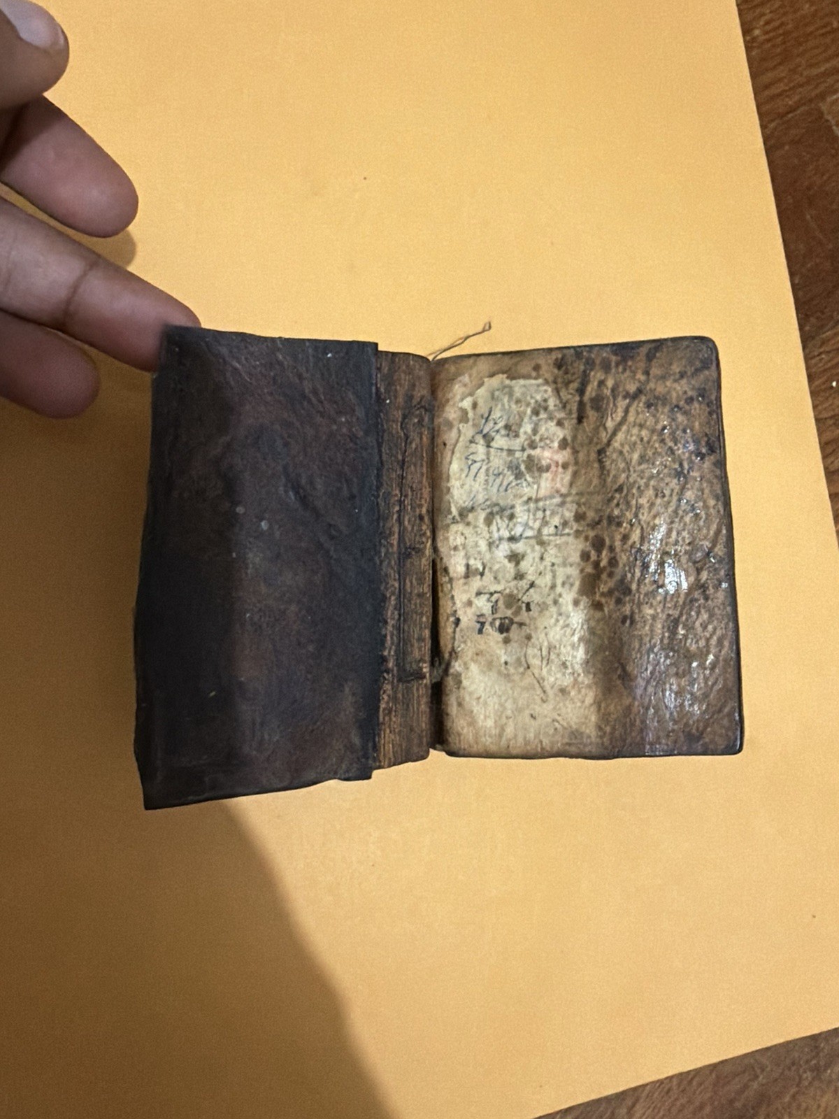 Antique Mini Ethiopian Bible – Ge’ez Script on Vellum Hand-written