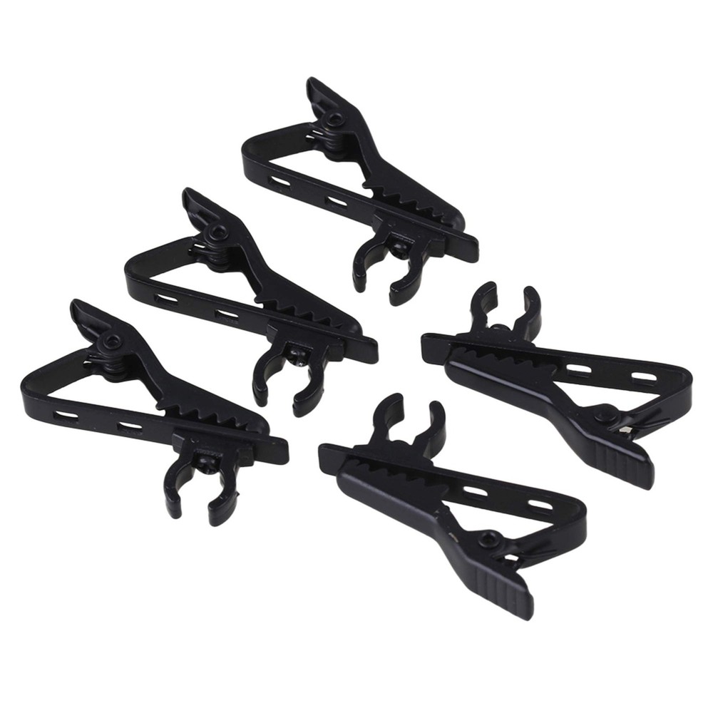 5Pcs Black Microphone Clip Wire Foam Lapel Mic Windscreen Covers for Intervie...